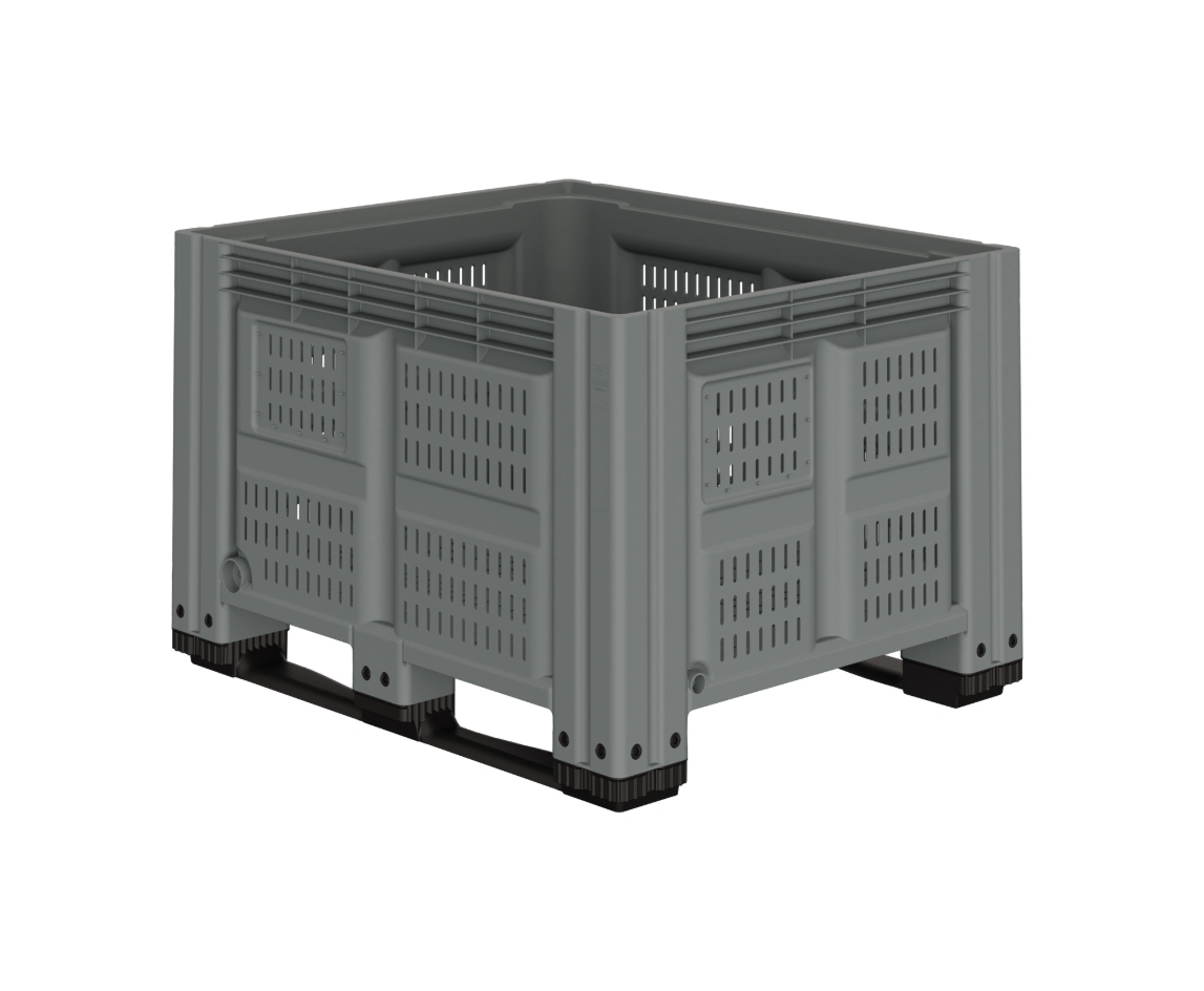 Большой контейнер 1200x1000x780 мм iBOX c перфорированными стенками и дном, на полозьях